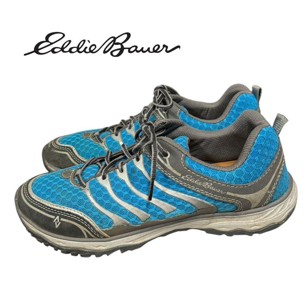 Eddie Bauer Women's Full Circuit Blue Silver Black Trail Shoes Sneakers 9